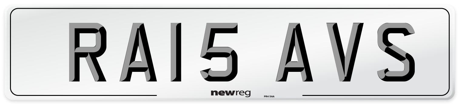 RA15 AVS Number Plate from New Reg